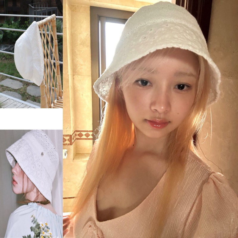 [IVE REI 着用] LACE BUCKET HAT 2 Colors