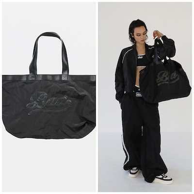 ☆BADBLOOD☆ Bad Logo Nylon Shopper Bag Black badblood – BBGSHOPHK