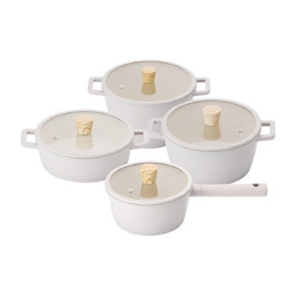 Kitchen Flower IH Induction Cookware Pot Set of 4P