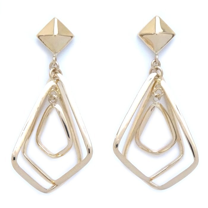 デザイン ピアス K18YG イエローゴールド/28059【中古】