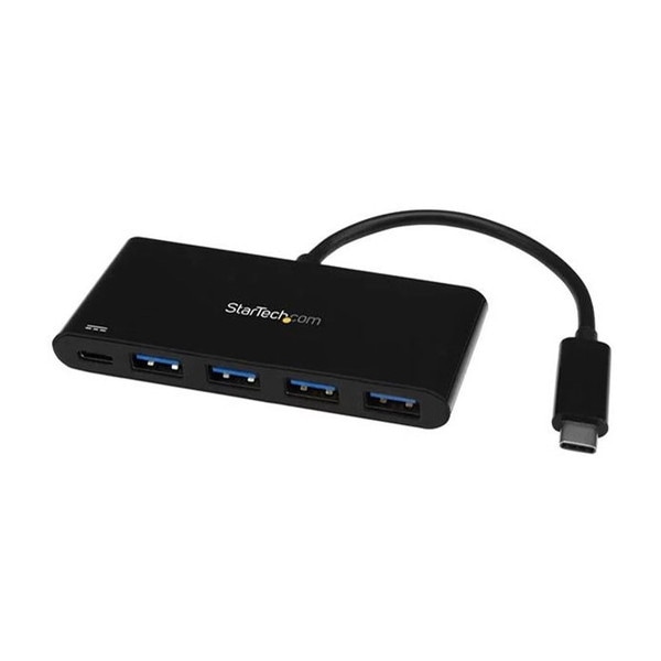 HB30C4AFPD ブラック [4ポートUSB 3.0ハブ USB Type-C接続 USB-C-4USB-A USB PD対応]