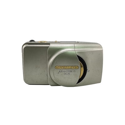 μ (mju) Zoom 115 DELUX コンパクトフィルムカメラ オリンパス プラスチック フィルムカメラ シルバー ユニセックス