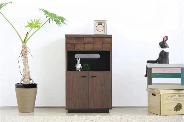 キャビネット 扉付きラック ミッドセンチュリー 北欧 おしゃれ 引き出し 電話台 日本製 完成品 サイドボード 50cm