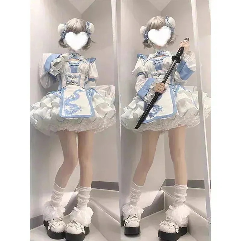 中チャイナドレス改良ヤビ中少女ロリータドレス二元規格