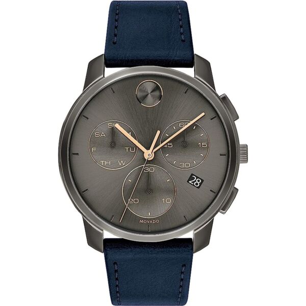 カジュアル腕時計 Movado 3600720 Mens Bold Thin Grey Dial Quartz Watch