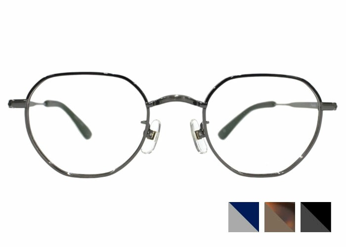 メガネ dp-1040 日本製 フルリム ウェリントン チタン 伊達 度付き 老眼鏡 遠近両用 メンズ レディース 48ロ22