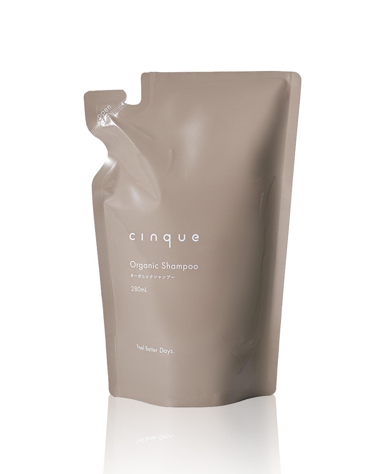 Qoo10最安値挑戦 cinque (サンク) オーガニック シャンプー シャンプー 日本製 詰め替え用 280ml アミノ酸 低刺激 ノンシリコン 無添加 ヘアケア