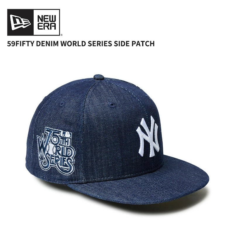 ニューエラ ユニセックス キャップ 帽子 NEW ERA 59FIFTY Denim ニューヨーク・ヤンキース ネイビー CAP 14388864
