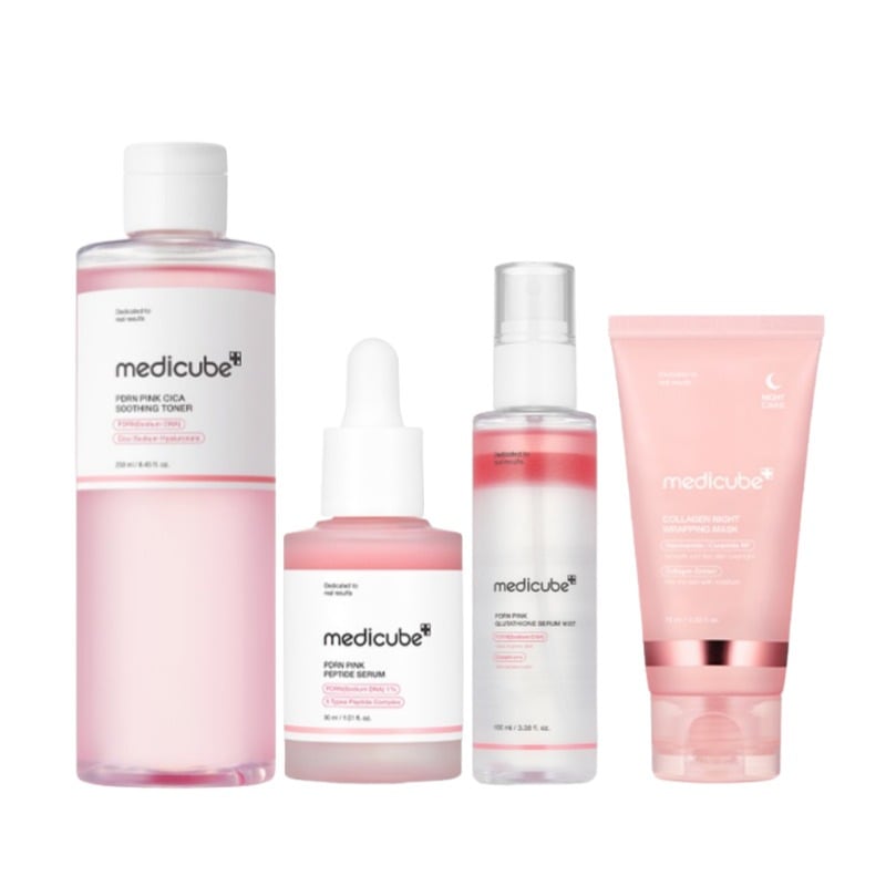 [PDRN&コラーゲン4種] トナー 250ml + アンプル 30ml + セラム ミスト 100ml + ナイトラッピングマスク 75ml