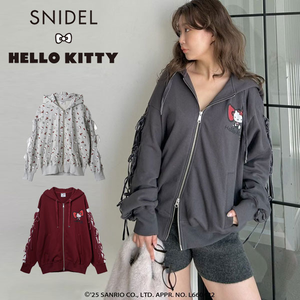 【HELLO KITTY】レースアップパーカー