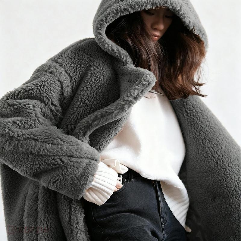 【2026新品発売】本日限定】2026 AW WOOL 8color テディ ケープ ポンチョ コート ウール 人 グレー ホワイト ベージュ ブラウン ピンク 白 ローズ 茶 ウール素材2026 A