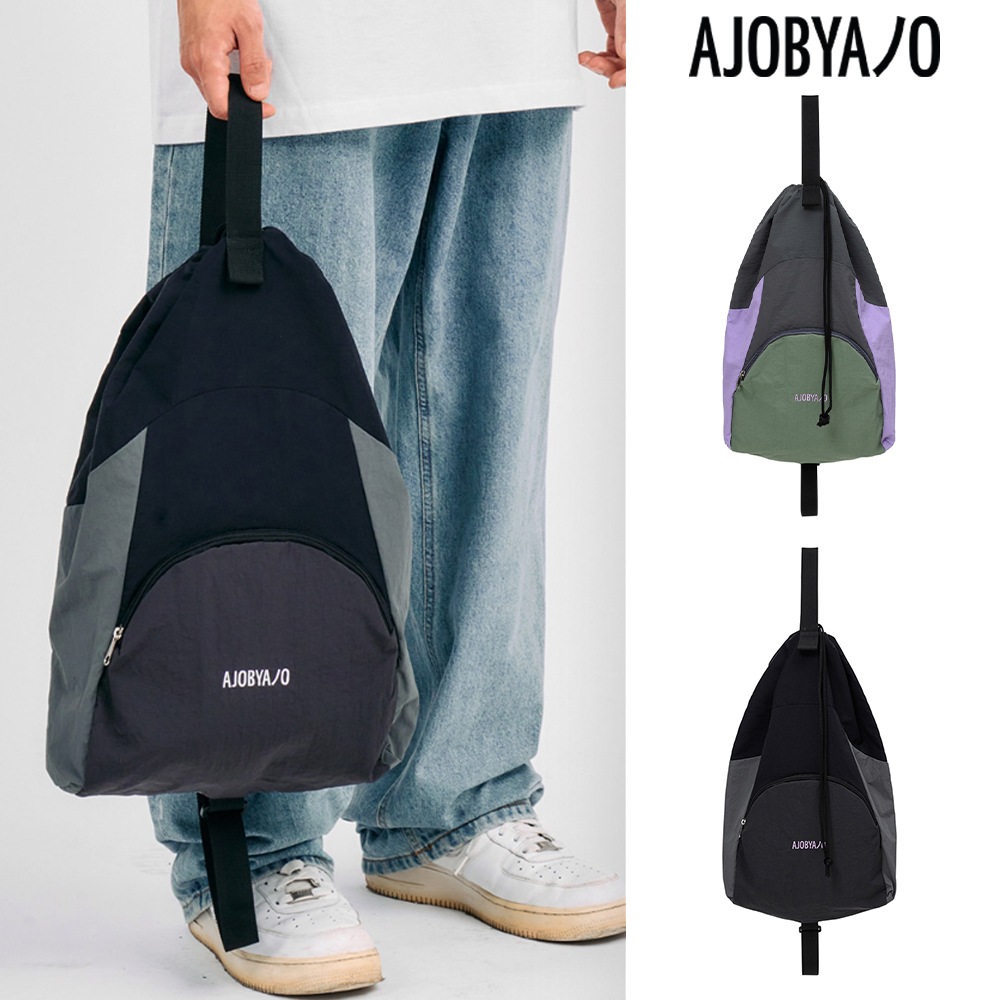 【AJO AJOBYAJO】 Multi Color Nylon Drawstring Bag