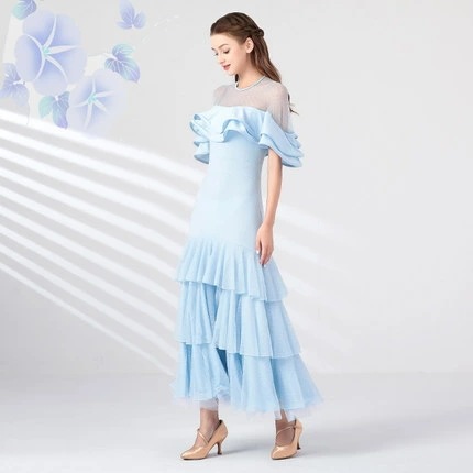 社交ダンス衣装 社交ダンス ドレス レディース モダンドレス ダンス衣装 ダンスウエア ワルツダンス服 社交ダンスドレス ロング丈 華やか ゴージャス ステージ衣装 舞台服 ワルツ タンゴ服 ダンス衣