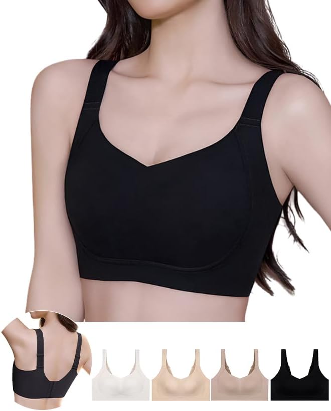 シームレスブラジャー 脇高設計 ノーワイヤー 揺れ軽減 安定感 着痩せ効果 ナイトブラ対応 大きいサイズ対応