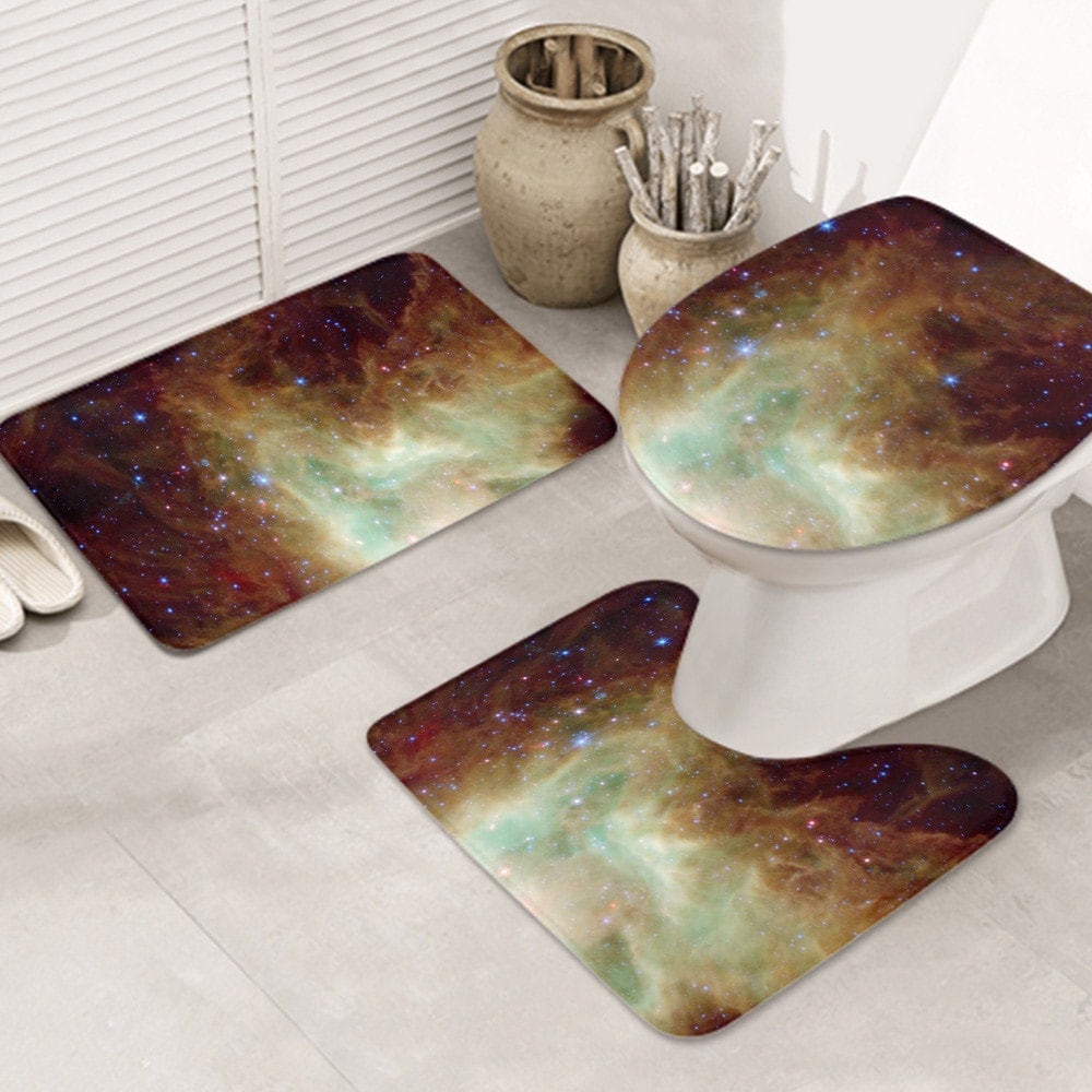 3ピースバスラグセット dark-nebula-cone-nebula お手入れが簡単 ノンスリップ 耐久性
