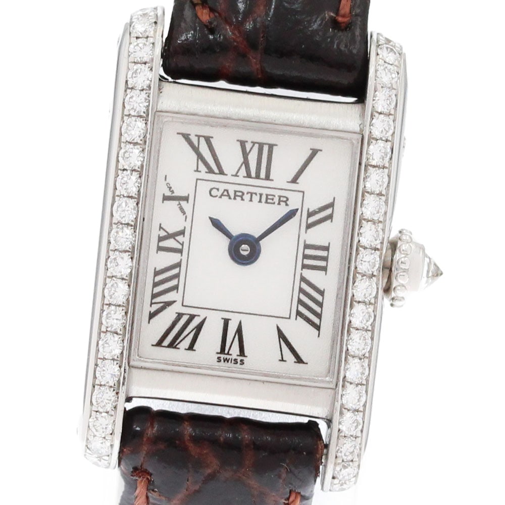 カルティエ CARTIER WB200951 ミニタンク サイドD クォーツ レディース _840340【中古】