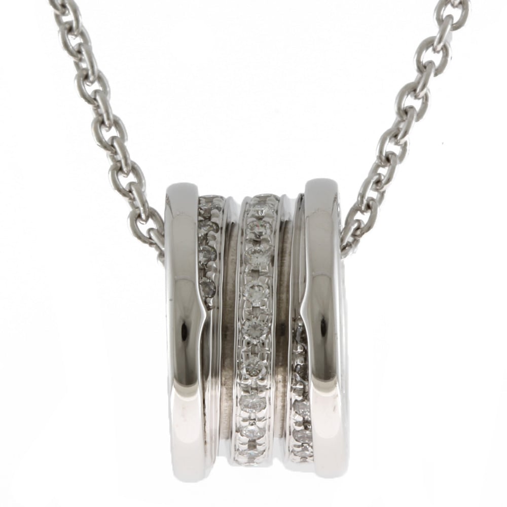 ブルガリ BVLGARI B-zero.1 ビーゼロワン ネックレス 18金 ダイヤモンド レディース 中古