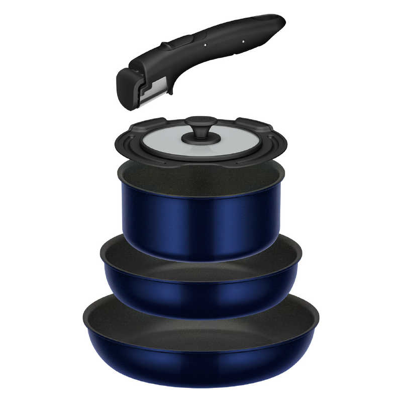 サーモス　取っ手のとれるフライパン5点セットEA ディープブルー　KSE-5A-DPBL