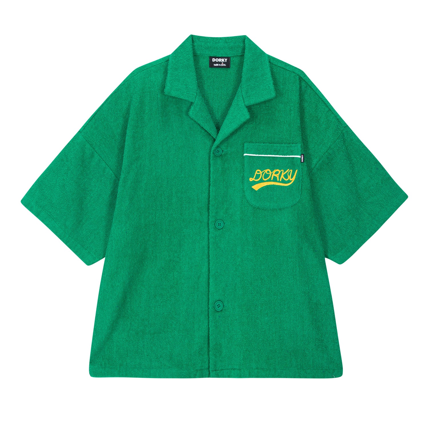 TARRY SET-UP COLLAR SHIRT GREEN