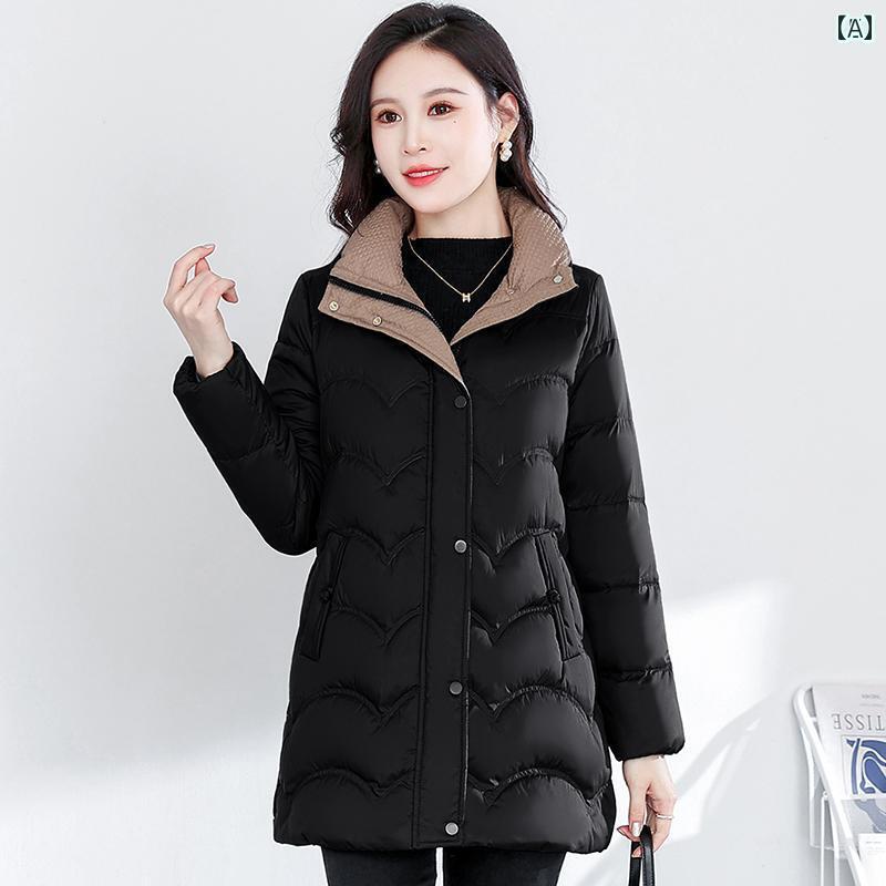 レディース ダウンジャケット シンプル ダウン ジャケット 女性 中型 冬服 服 フレッシュ ファッション ホワイトダックダウン 10,094円