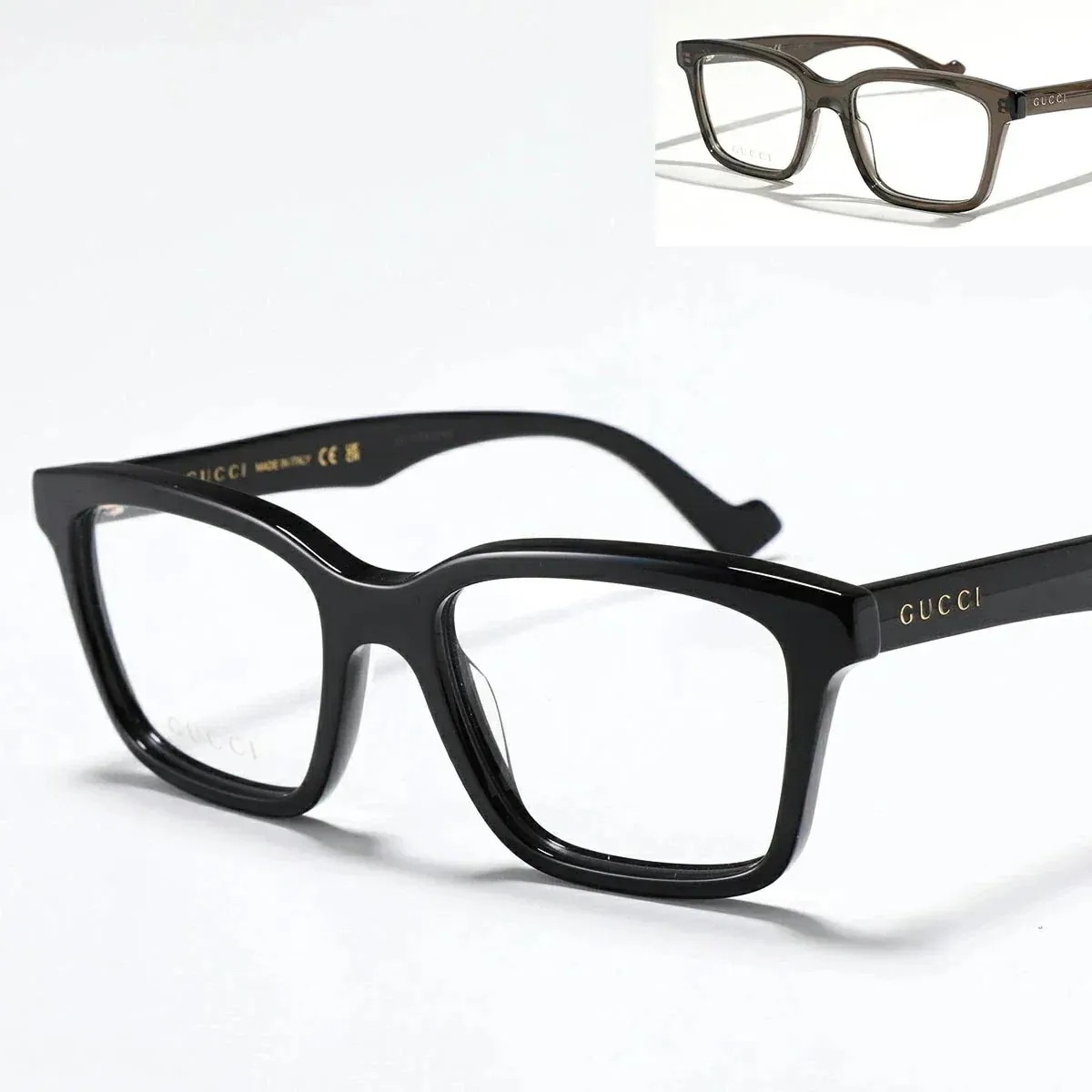 GUCCI グッチ メガネ GG0964O レディース スクエア型 めがね 伊達メガネ ダテ 眼鏡 ロゴ アイウェア 黒縁メガネ カラー2色