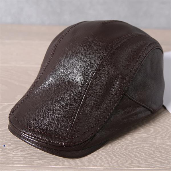 ハンチング メンズ 帽子 本革 レディース レザーハンチング ニューヨークハット ブラック 春 夏 日除け帽子 大人 50代 60代 プレゼント