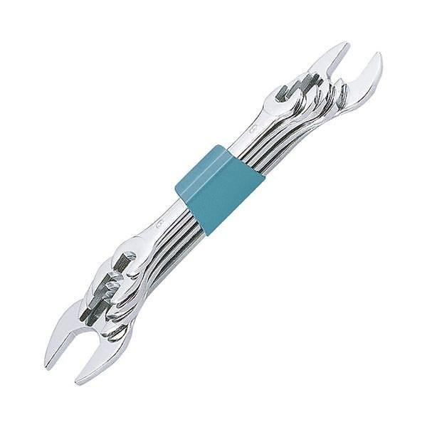 （まとめ） 旭金属工業 極薄スパナセット5本組 SNT-0550[x5セット]