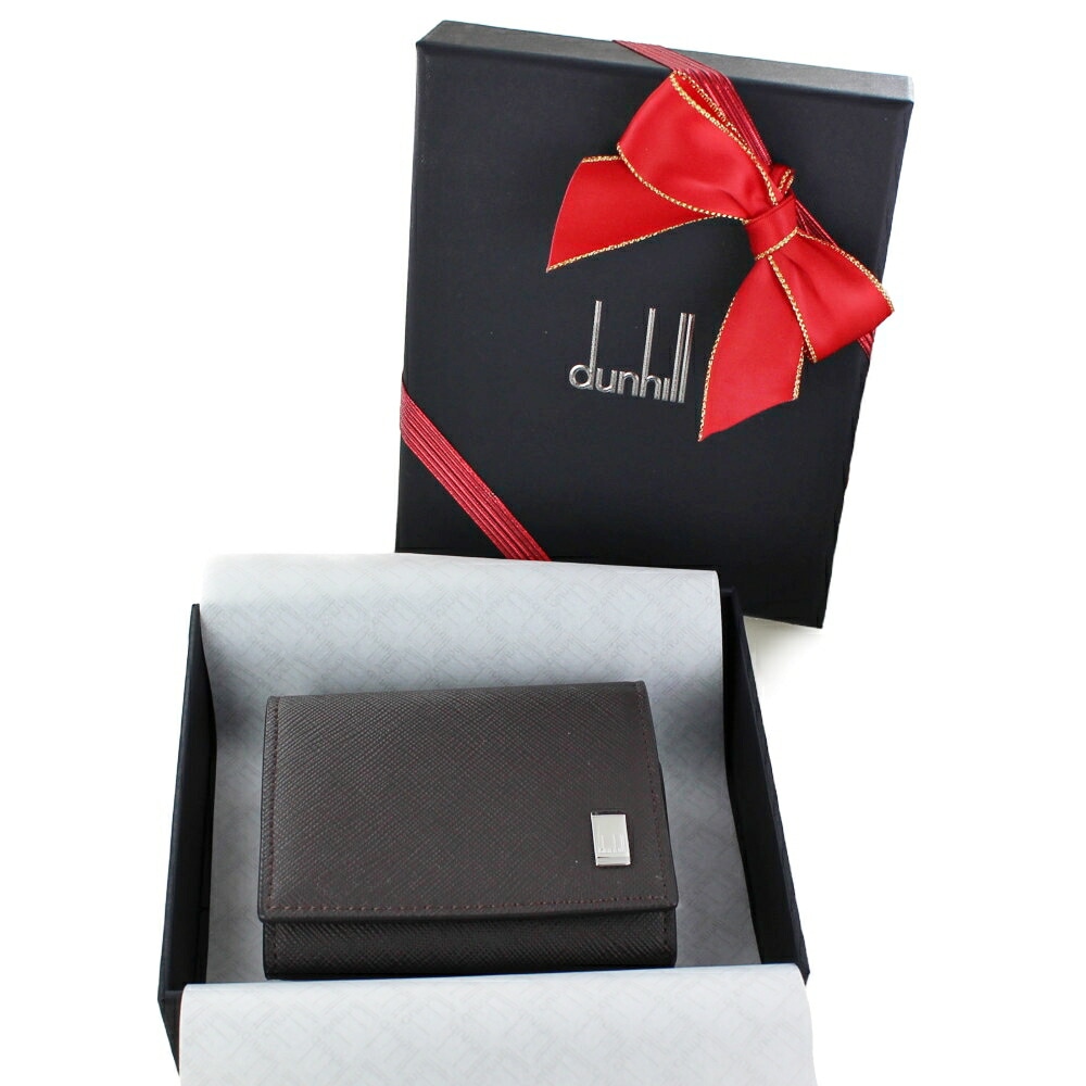 ラッピング済 ギフトセット コインケース メンズ 革 小銭入れ 財布 ブランド ダークブラウン シンプル ミニ おしゃれ 男性 父 夫 誕生日 プレゼント 贈り物 就職祝い 卒業祝い 昇進祝い 手提げ