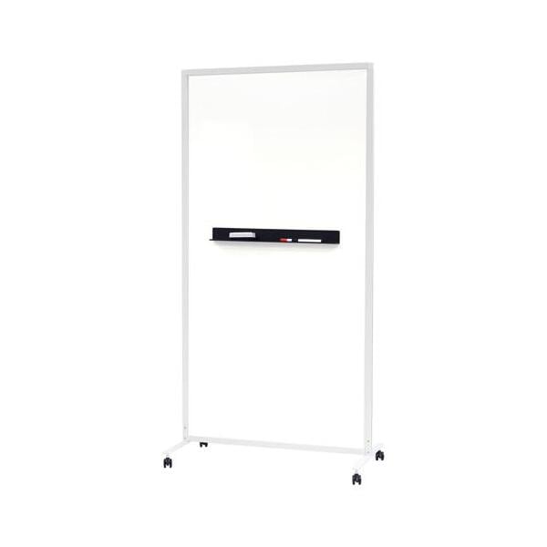 法人限定 Netforce WB-PT9018-W-WH ホワイトフレーム FLEX BOARD (フレックスボード) ホワイトボード パーテーション 幅900×高さ1800mm メーカー直送