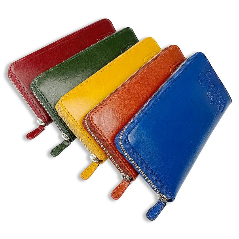 ドラえもん ラウンドファスナー 長財布 ロングウォレット リアルレザー 牛革 本革 YANKEE社製 高級イタリアンレザー(メンズ レディース) dor-1