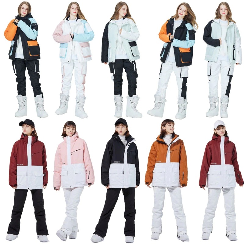 超人気新品 韓国ファッション 冬のスポーツウェア 防水 暖かい 可愛い 男女通用上下セット スノーボードウェア レディースウェア Size 2xl Rachabusinessgroup Com