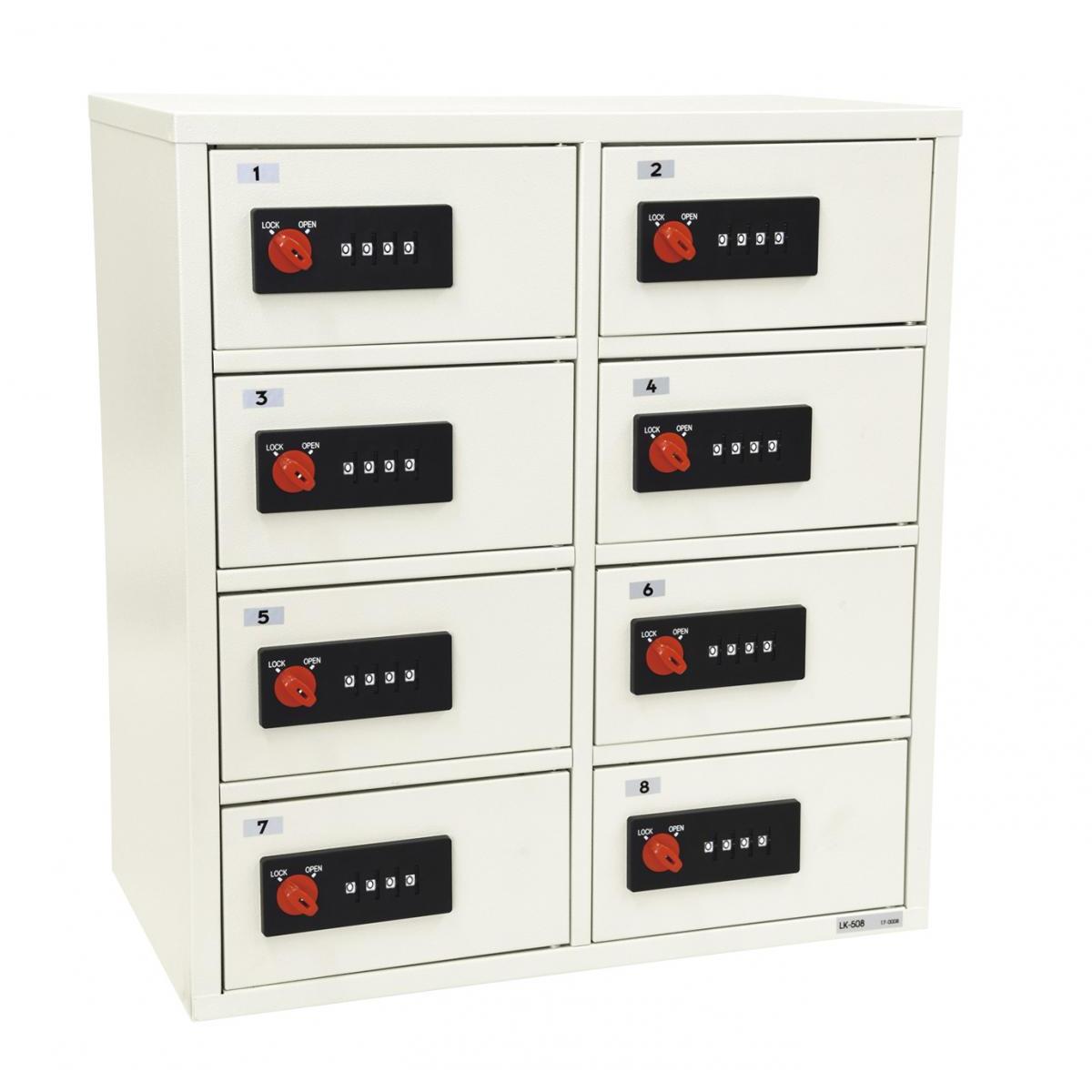 【I】【メーカー直／時間指定不可】【代引き不可】ＥＩＫＯ　貴重品ロッカー　２列４段　８人用　ＬＫ－５０８