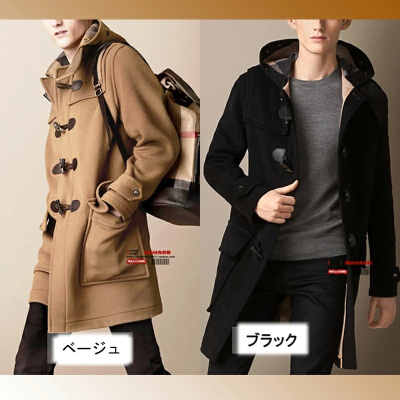 激安セール/メンズダッフルコート/ベージュ/ブラック/トラッド/定番/S～6ＸＬ/大きいサイズ有り