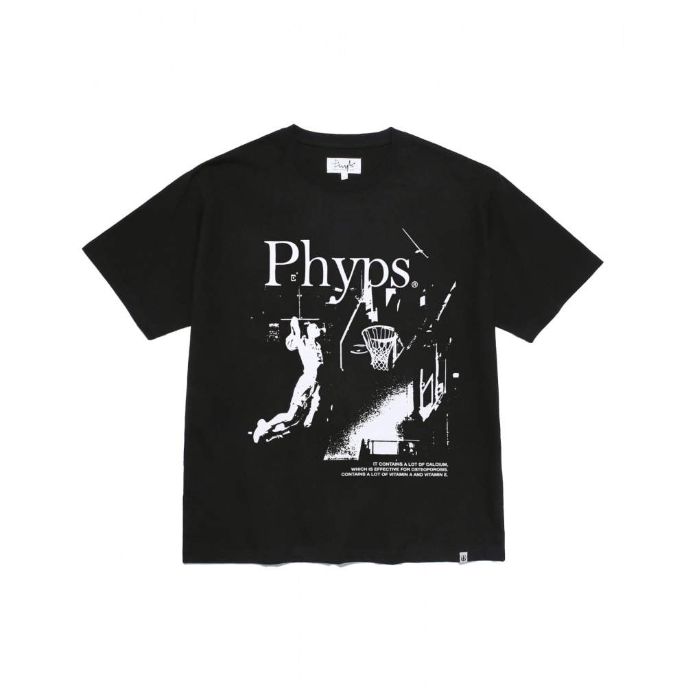 体育部 PHYPS バスケットボールダンクショット SS ブラック/ホワイト