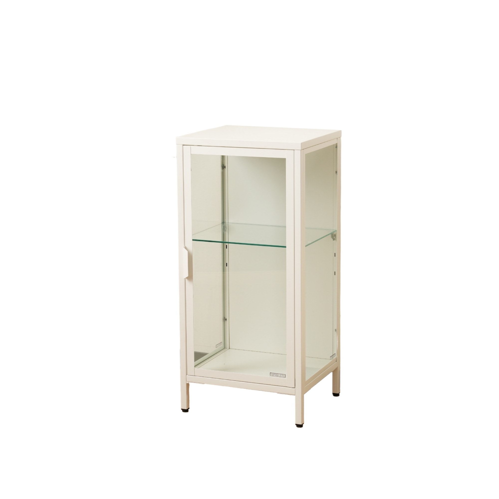 【国内出荷】コレクションケース コレクションシェルフ ガラスディスプレイキャビネット おしゃれ 棚高さ調節可能 強化ガラス サイズ：幅40*奥行35*高さ86CM ホワイト 8,227円