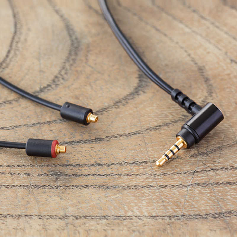 FINAL　MMCX ブラックケーブル 2.5mmL 型プラグ　MS12DYBLEH