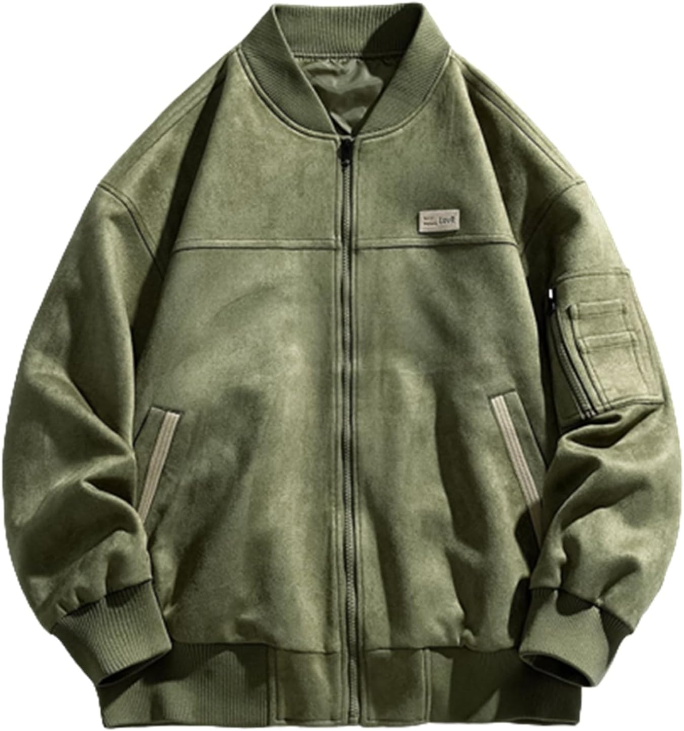 ジャケット スエード メンズ 立ち襟 カジュアル スタジャン 防風 保温性 ジャンパー ブルゾンアウター シンプル アウター ジップアップ オシャレ 大きいサイズ ストリート フライトジャケ