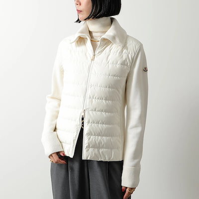 MONCLER モンクレール ダウンジャケット CARDIGAN TRICOT 9B00035 M1131 レディース ニット切替 カーディガン アイコンパッチ 034