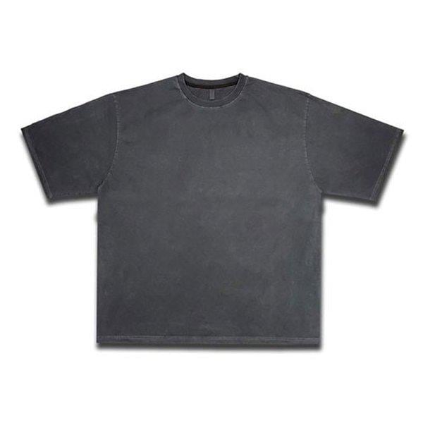 男女共用クラックピグメントウォッシング半袖Tシャツ OF-TSH-Q004-チャコール