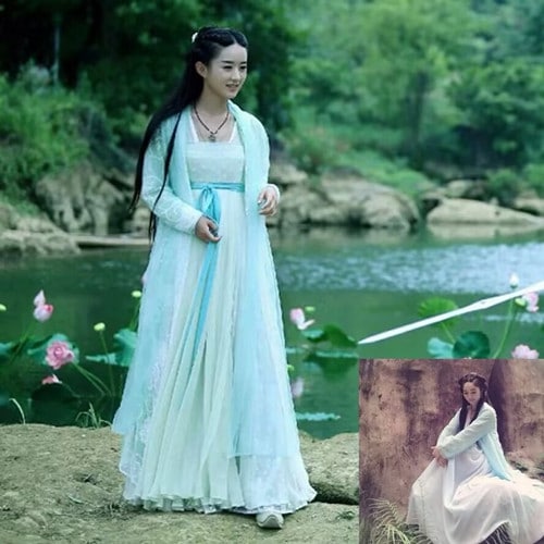 中国人気 ドラマ「花千骨 」衣装漢服レディース礼服舞台宮廷演出ワンピース女性民族ドレス高級オシャレ