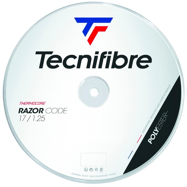 Tecnifibre (テクニファイバー) 硬式テニス用 ガット BOB RAZOR CODE 200mロール 1.25mm TFSR403 WH