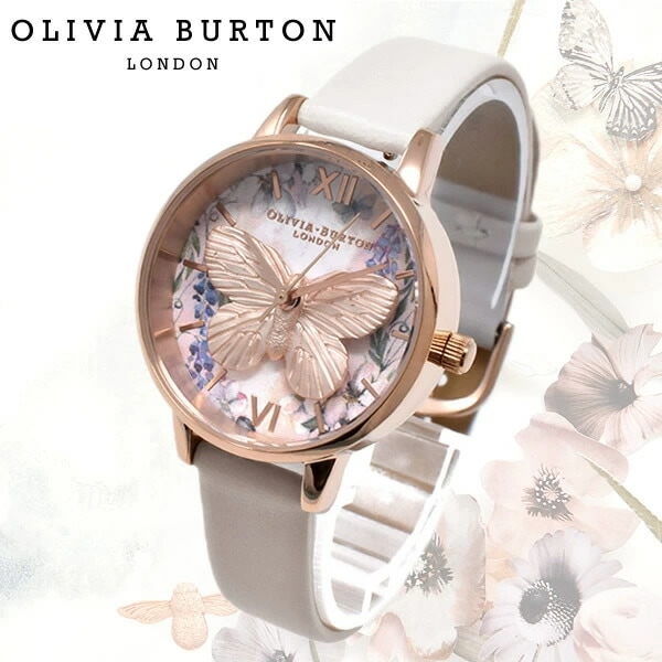 Olivia Burton オリビアバートン 腕時計 レディース ホワイト プレゼント 21新作モデル クオーツ 花