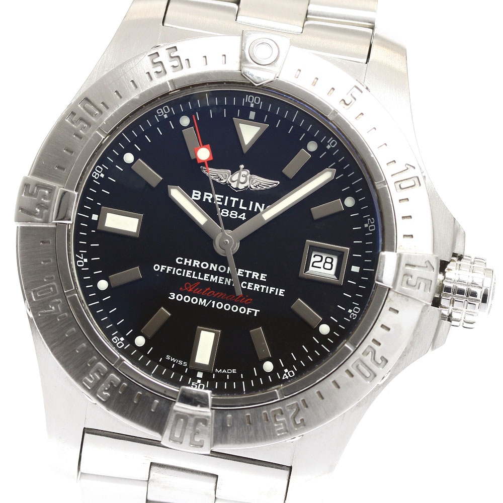 訳あり ブライトリング BREITLING A17330 アベンジャー シーウルフ デイト 自動巻き メンズ _911758【中古】