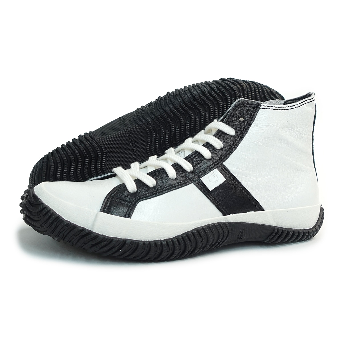 スニーカー メンズ レディース ハイカット SP-443 Shiro/Kuro スピングルムーブ カンガルーレザー 日本製