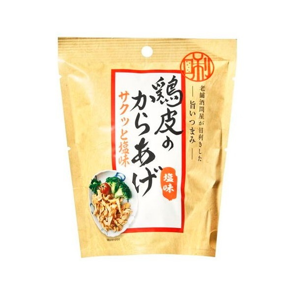 日本橋菓房 老舗酒問屋が目利きした旨いつまみ 鶏皮のからあげ 塩味 25g 12 メーカー直送