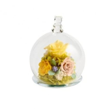 フラワーアレンジ スモールワールド イエロー F-3385