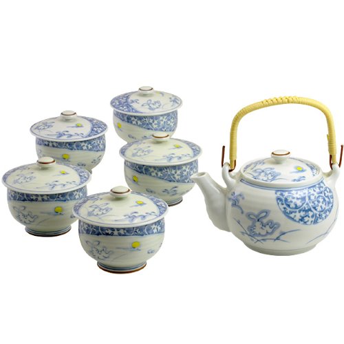 有田焼 染唐草うさぎ 番茶器揃