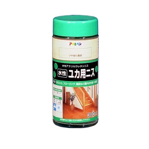 （まとめ買い）水性ユカ用ニス ツヤあり透明 300ml [x3]