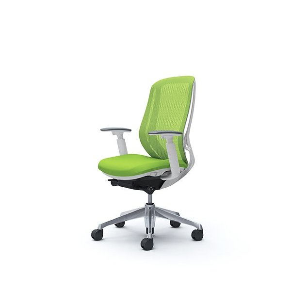 オカムラ シルフィー 可動肘 背メッシュ ハイ C685BWFMP5 ライムグリーン [オフィスチェア]