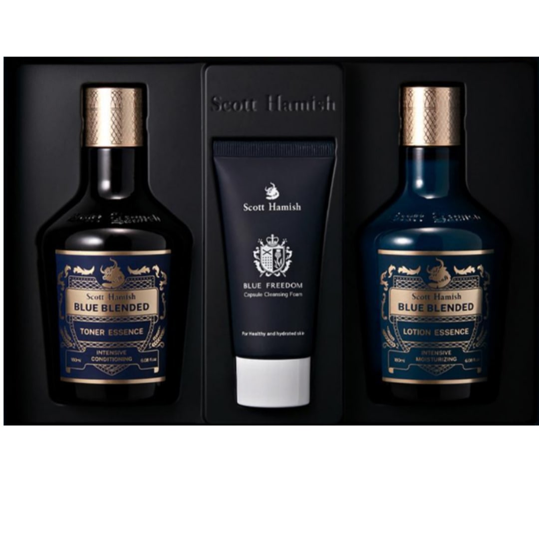 【メンズスキンケア】韓国化粧品 ブルーブレンド トナー&ローション エッセンス スペシャルギフト
